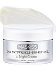 Maskiss Q10 Anti-Wrinkle Night Cream + Pro-Retinol, Unscented Anti-Aging Face Moisturizer
