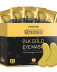 Maskiss 24K Gold Under Eye Patches for Wrinkle, Dark Circles and Puffiness