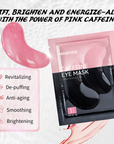 Maskiss Caffeine Eye Masks for Dark Circles Puffy Eyes Undereye Bags- Pink