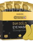 Maskiss 24K Gold Under Eye Patches for Wrinkle, Dark Circles and Puffiness
