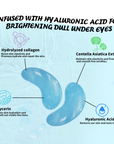 Maskiss Hyaluronic Acid Eye Masks for Dark Circles Puffy Eyes Undereye Bags - Blue
