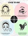 Maskiss Hyaluronic Acid Eye Masks for Dark Circles Puffy Eyes Undereye Bags - Blue