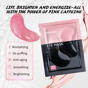 Maskiss Caffeine Eye Masks for Dark Circles Puffy Eyes Undereye Bags- Pink