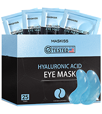 Maskiss Hyaluronic Acid Eye Masks for Dark Circles Puffy Eyes Undereye Bags - Blue