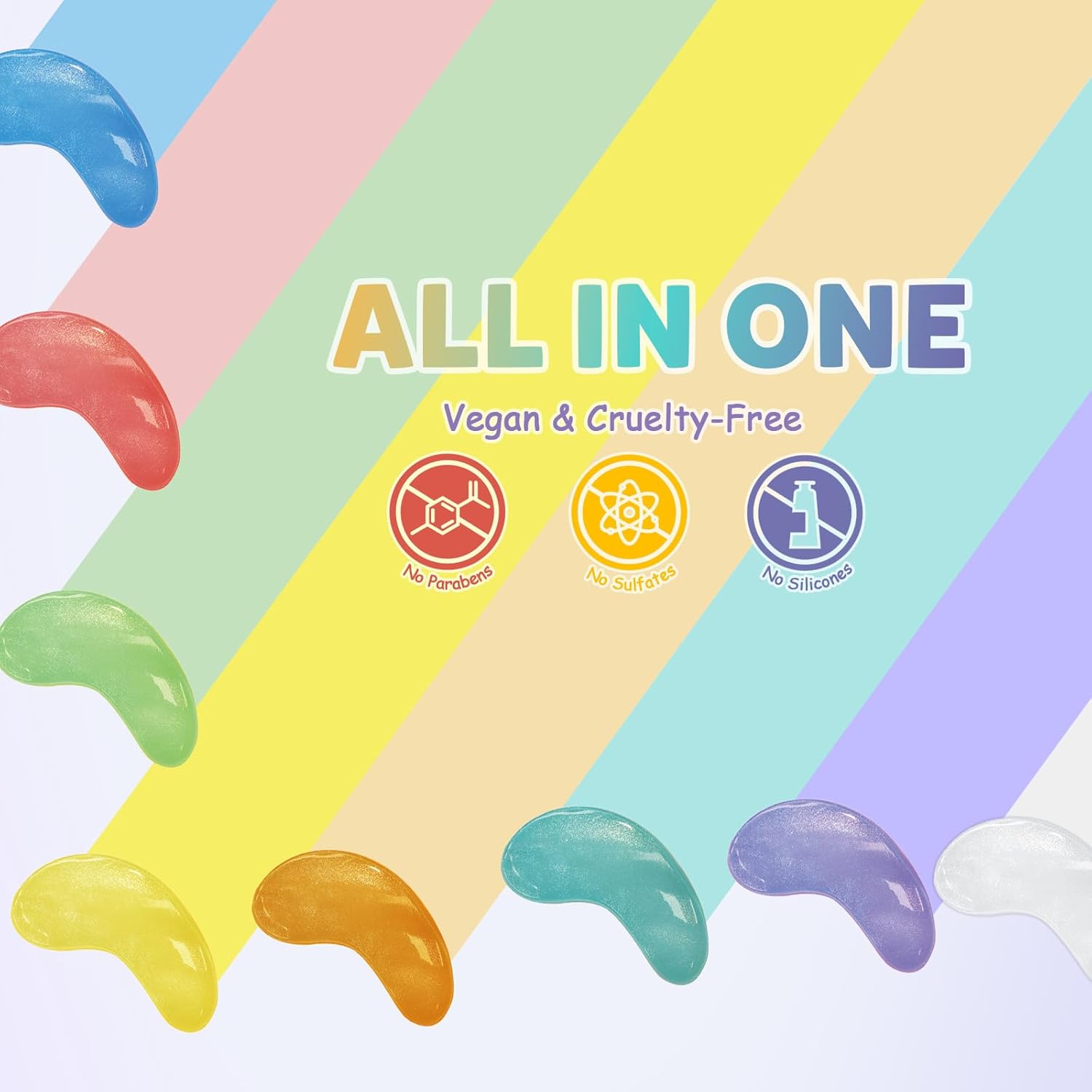 Maskiss Under Eye Patches Variety Pack (48 Pairs), Eye Masks for Dark Circles Puffy Eyes Undereye Bags With 8 Colors (6 Pairs/Color), Vegan Eye Skin Care Set for Bachelorette Party Favors