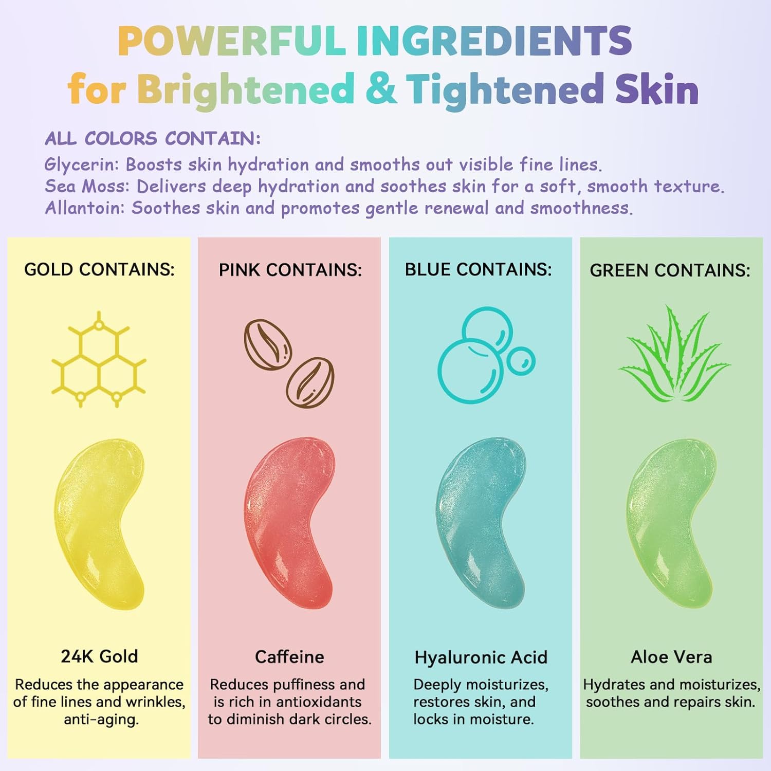 Maskiss Under Eye Patches Variety Pack (48 Pairs), Eye Masks for Dark Circles Puffy Eyes Undereye Bags With 8 Colors (6 Pairs/Color), Vegan Eye Skin Care Set for Bachelorette Party Favors