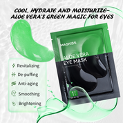 Maskiss Aloe Vera Eye Masks for Dark Circles Puffy Eyes Undereye Bags- Green