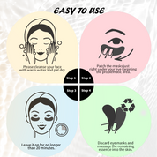 Maskiss Caffeine Eye Masks for Dark Circles Puffy Eyes Undereye Bags- Pink